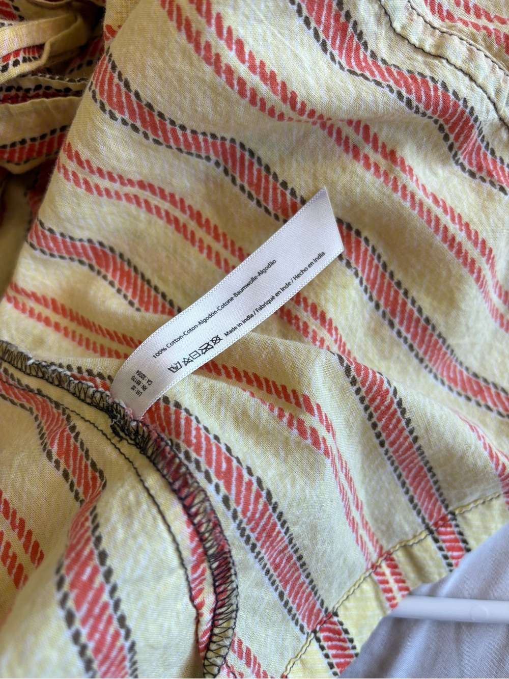 Free People One Natalia Striped Midi Skirt Yellow Rise Tie Waist small - Picture 7 of 7
